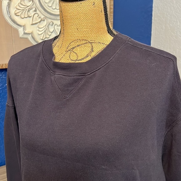 VINCE COTTON BLACK PULLOVER CREWNECK OVERSIZED SWEATER  SMALL - Picture 2 of 10